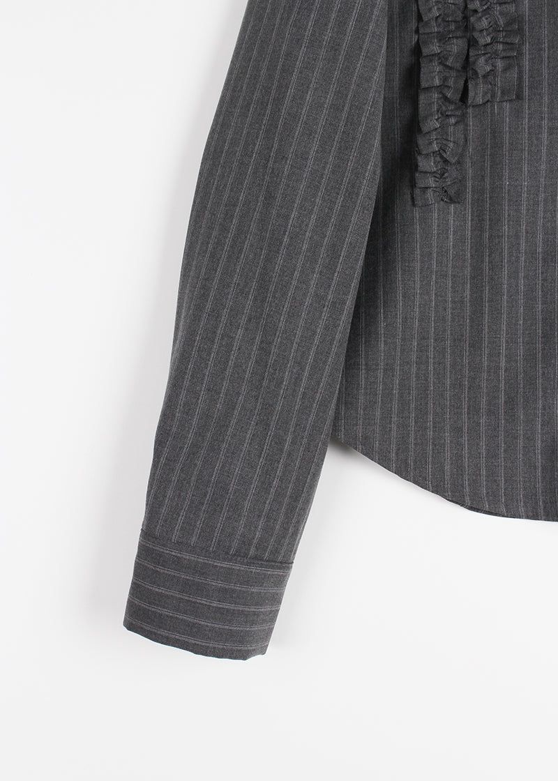 FRILL STRIPE SHIRT