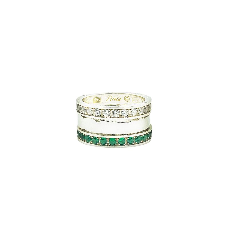 Engraving Stone Ring 3 (green)