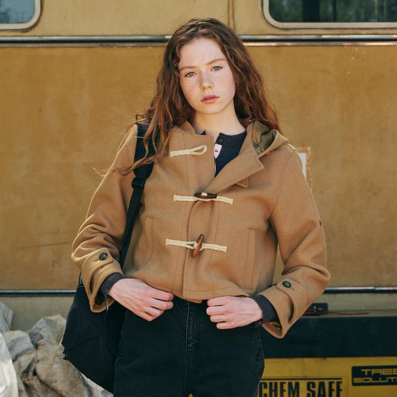 KIRSH（キルシー）の「CHERRY HOODIE HALF DUFFLE COAT [BEIGE]（Jackets/Outerwear）」