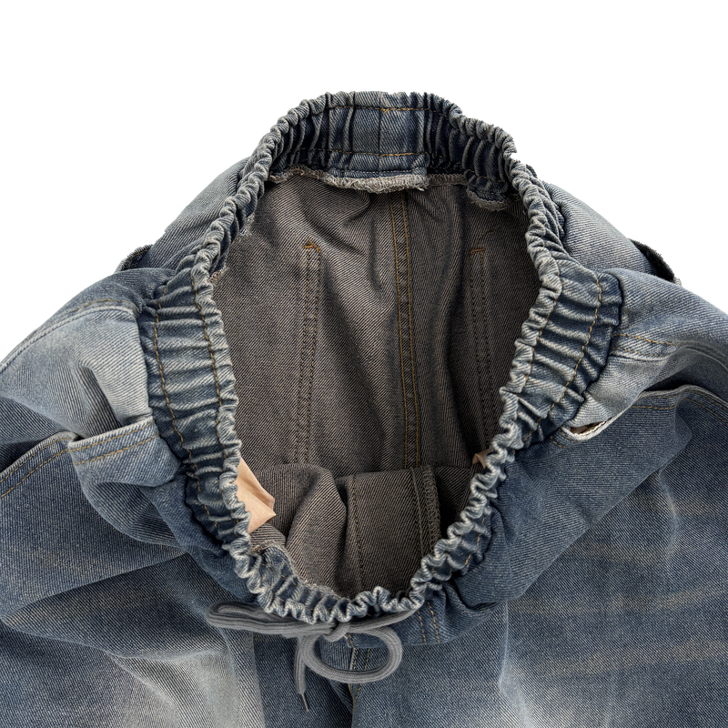 retro denim cargo pants