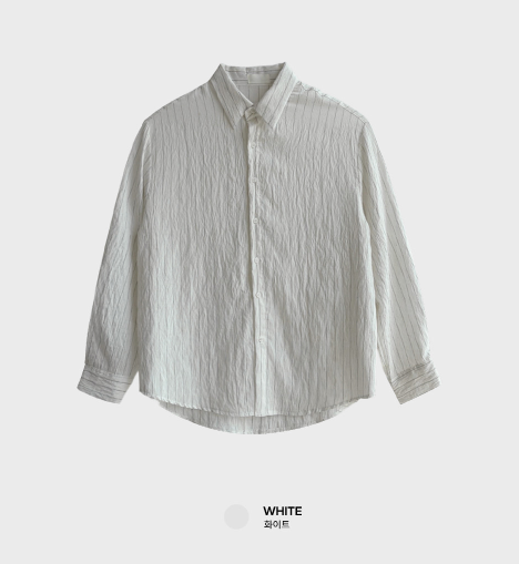 Look Leito Natural Linen Sheersucker Striped Shirt