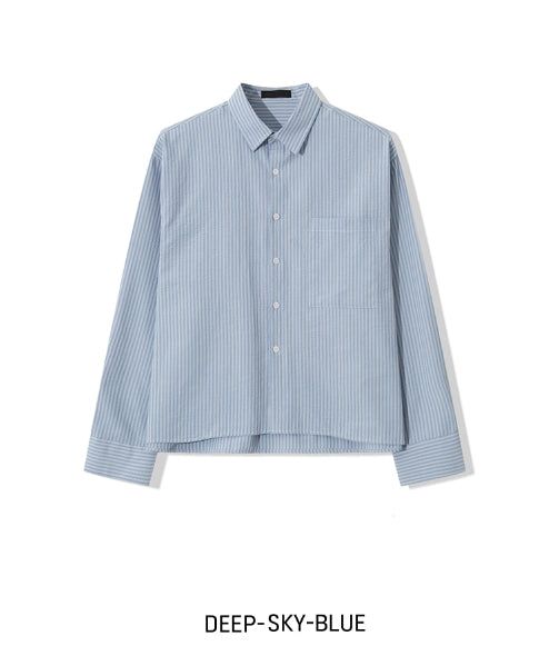 Drawing Stripe Crop Shirt