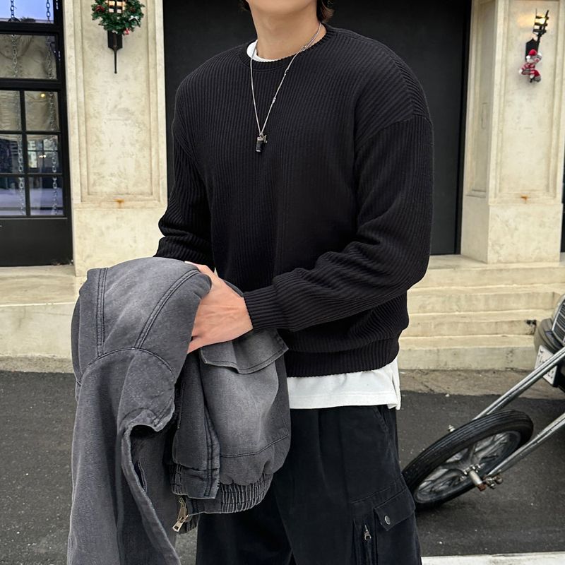 lemenne(ルメンヌ)の「LMN Unbay V-Neck Round Sweatshirt (8 colors)(Tops)」
