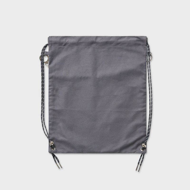 COTTON GYM SACK (CHARCOAL)