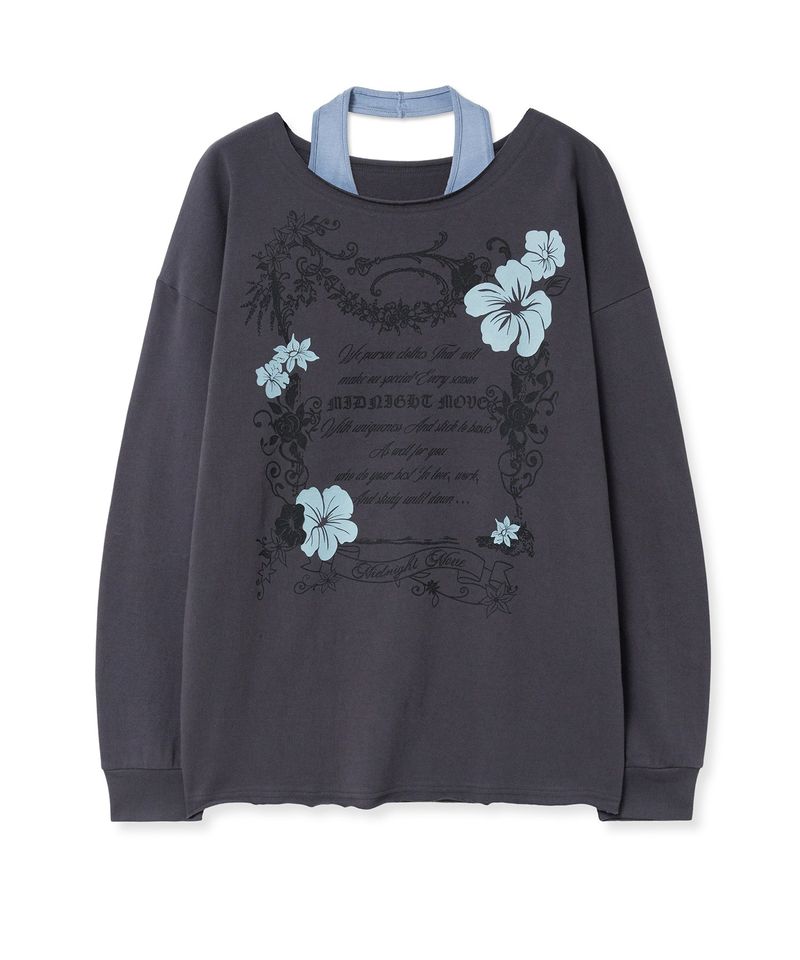 MIDNIGHT MOVE（ミッドナイトムーブ）の「vt fl mtm (dark grey)（Tops）」