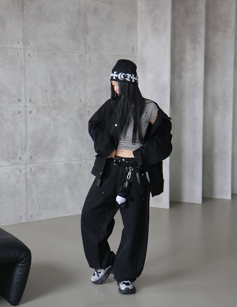 [UNISEX] Carpenter Black Denim Jacket