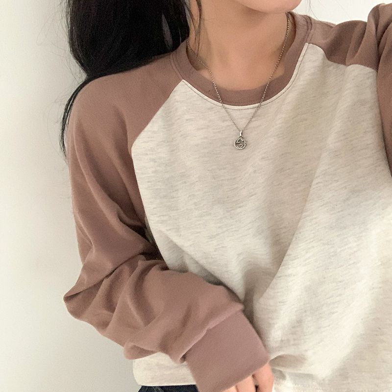 Nagrang Raglan Color Matching Sweatshirt