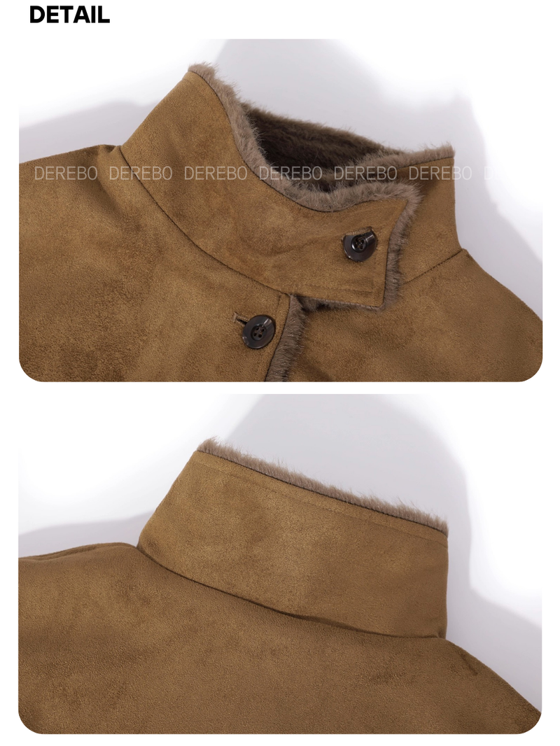 Modern Warm Suede Mustang Long Coat