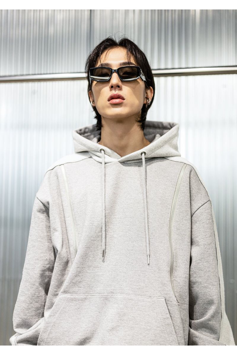 REVERSE INCISON OPEN HOODY