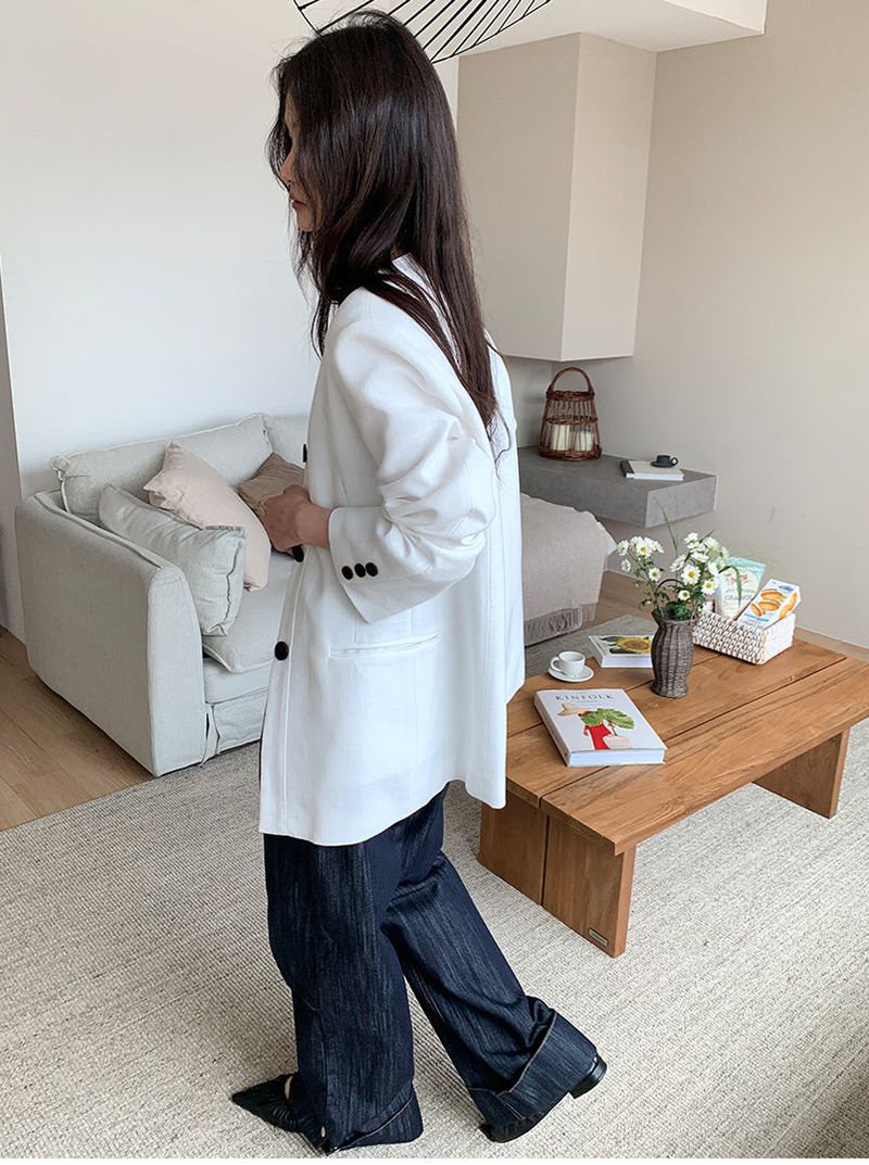 NON COLLAR LINEN JACKET (2C)