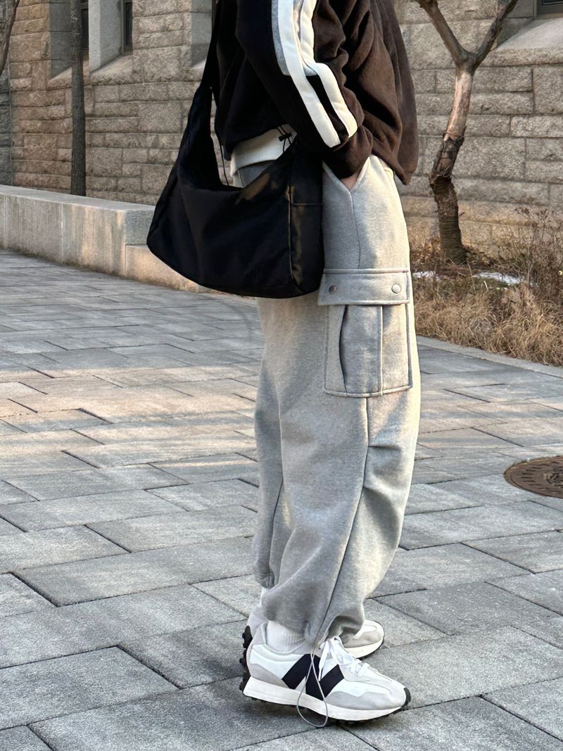 LMN line fleece jersey (black)