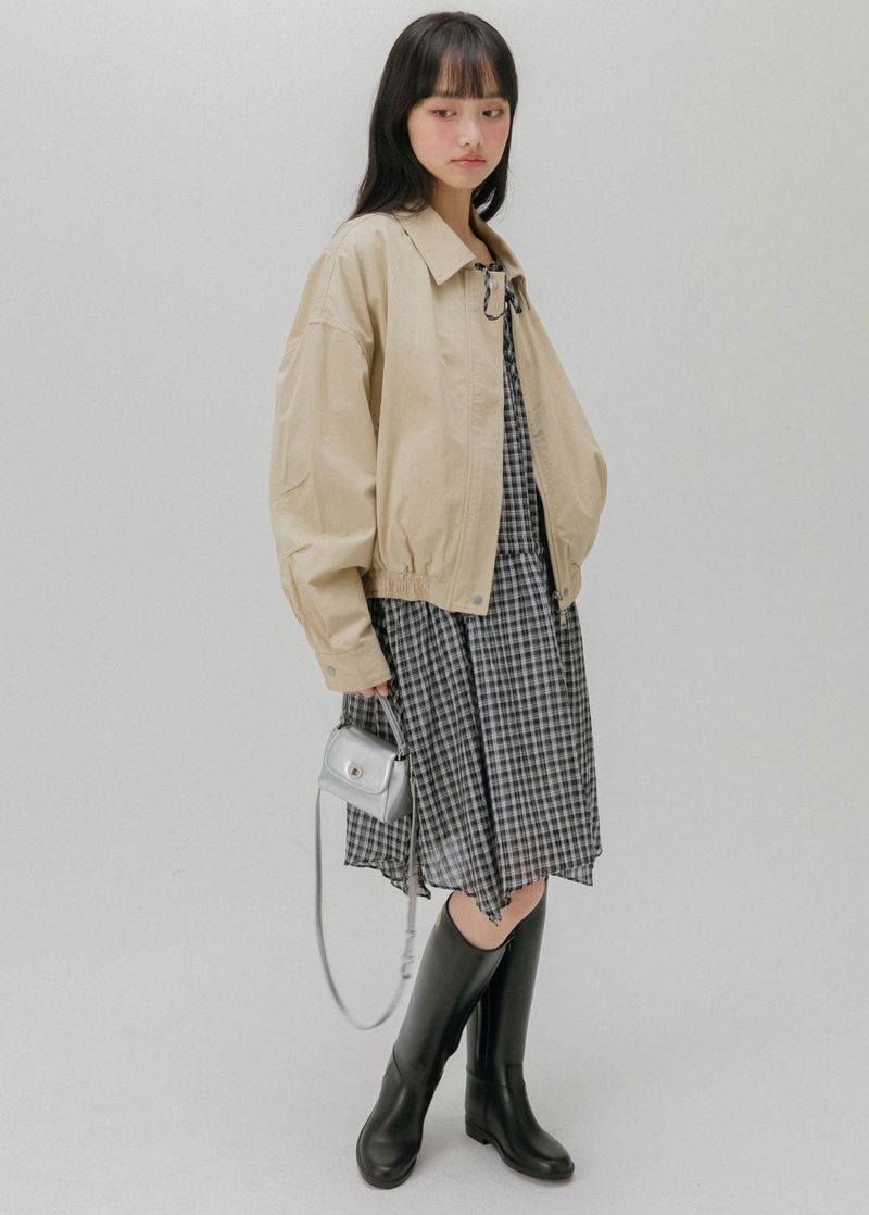 COTTON BLOUSON JACKET (WHITE)