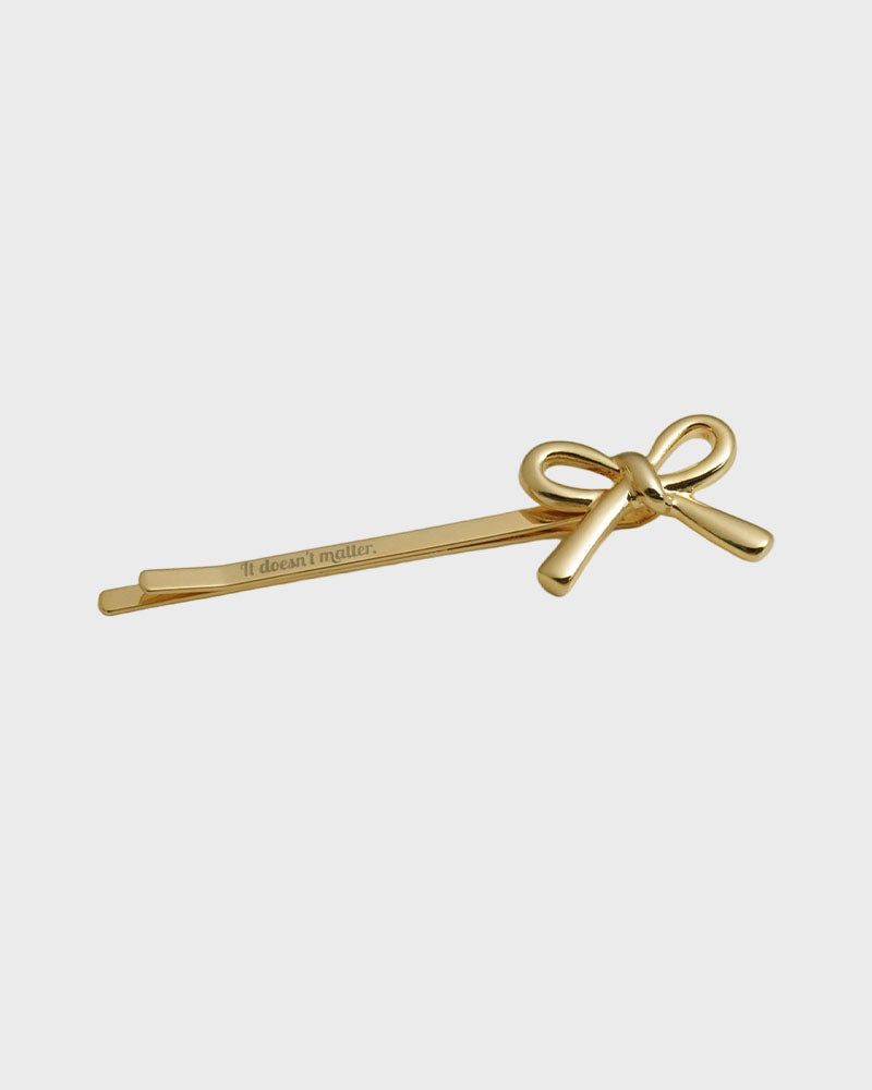 it doesn't matter.(イットダズントマッター)の「Simi ribbon hair pin (Gold / Select side) (Hair Accessories)」