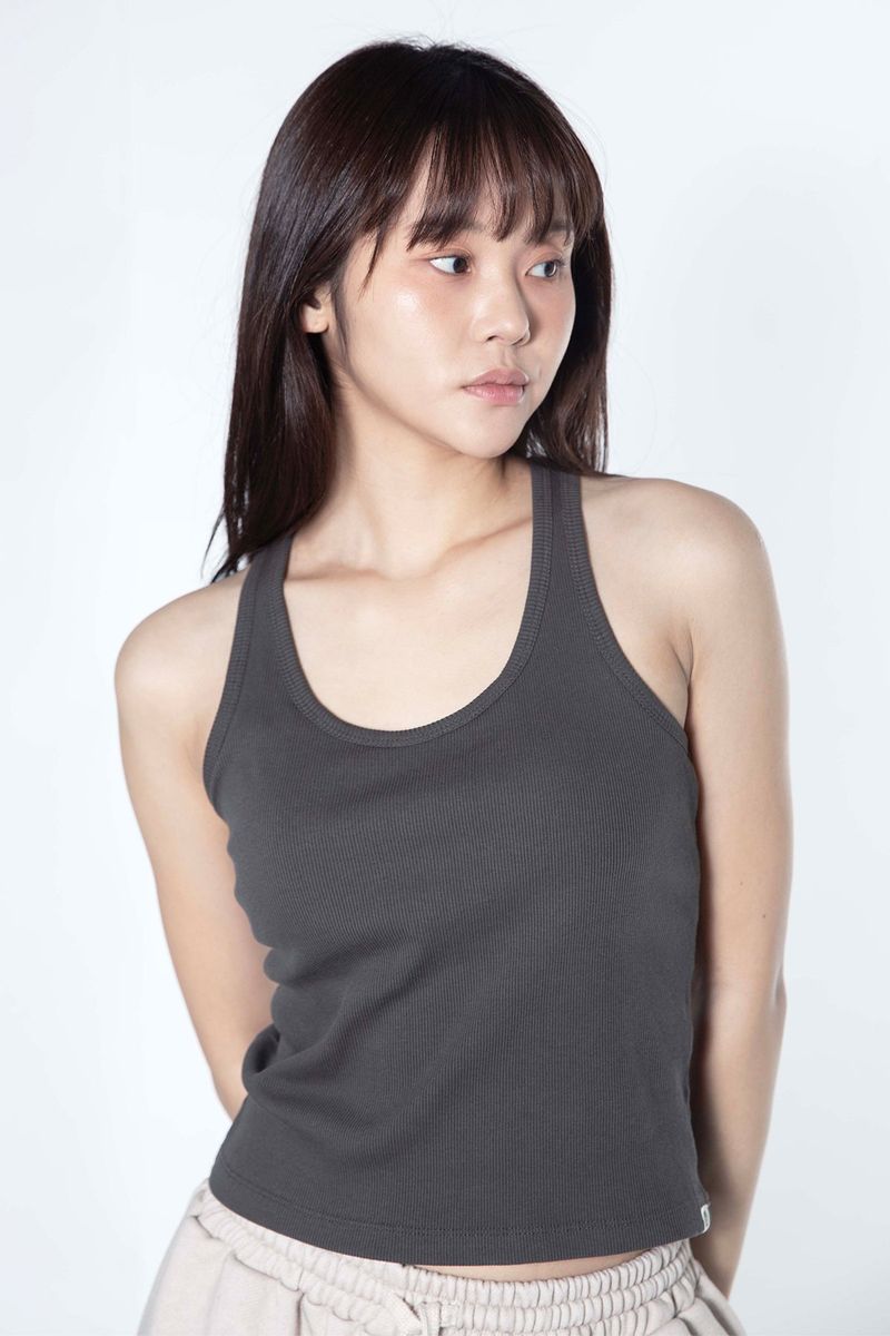 Soft Rib Tank Top (Dark gray)