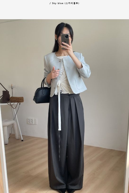 [Long Sleeve Version] Bebe Tweed Short Jacket