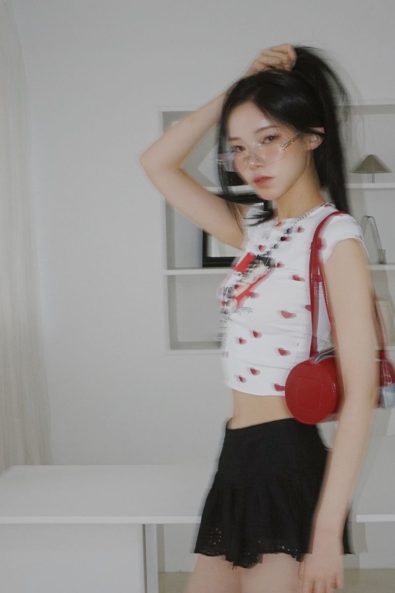 Black Lady Punching Mini Skirt