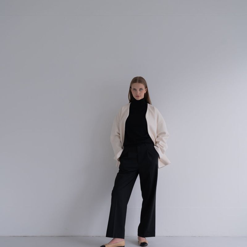 nocollar short coat