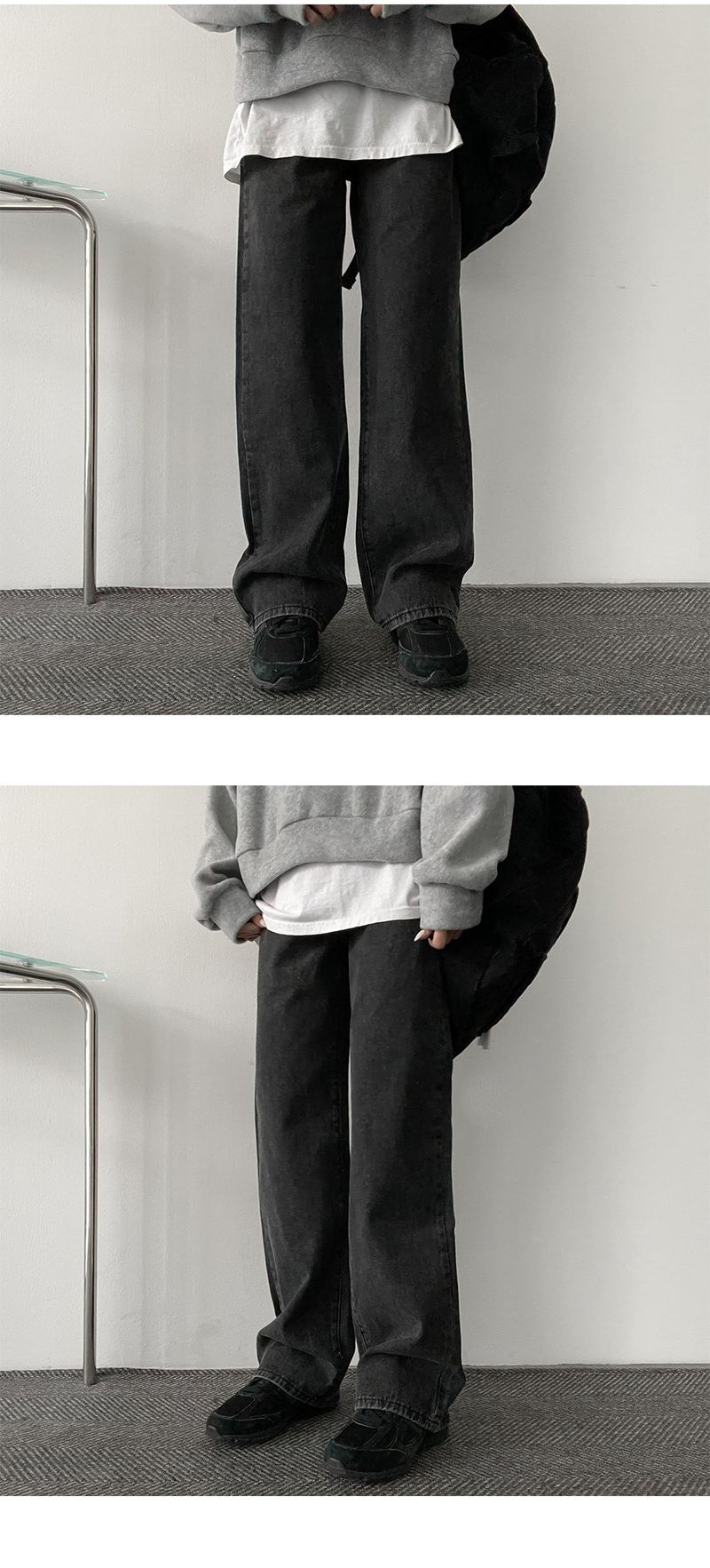 [Sizes of 7 S-3XL!] Tito Semi-Wide Daily Washing Denim Pants