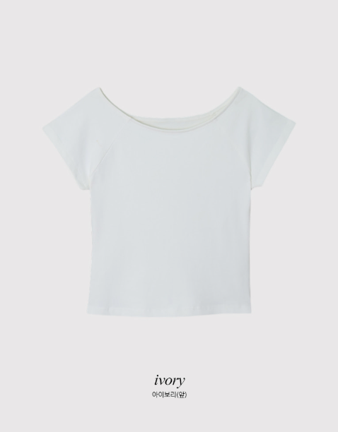 [SHOPPERMADE] ボートネックラグラン半袖Tシャツ (4color)
