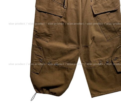 Woodin Diagonal Pocket Button Two-Way Cargo Pants