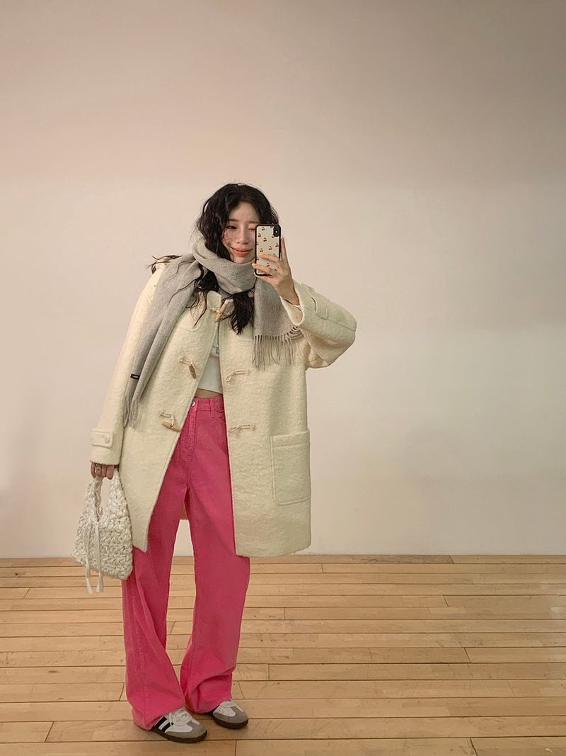 [MADE] Toit wool alpaca handmade toggle hood coat