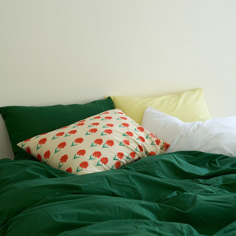 Deep green pillow cover  50*70