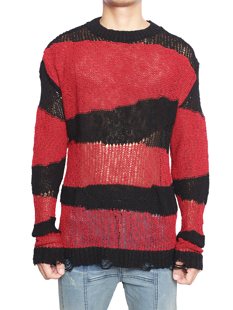 Goldie（ゴルディ）の「EMPTY KNIT RED SWEATER（Tops）」