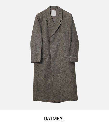 [wool80%] Mori Maxi Wool Hidden Coat