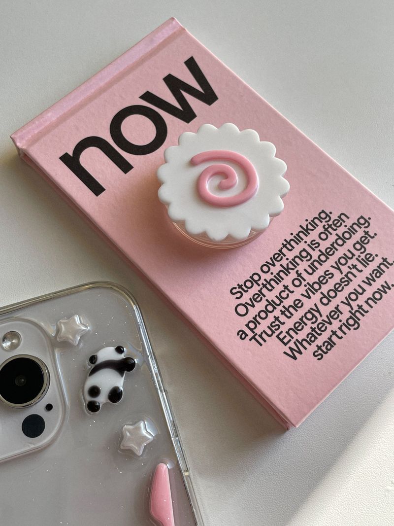 [MADE] Panda Narutomaki Resin Cell Phone Case Narutomaki Grip Tok Set