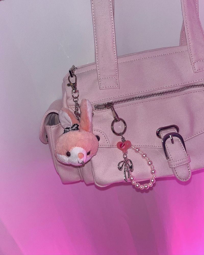 Gangster ribbon rabbit keychain