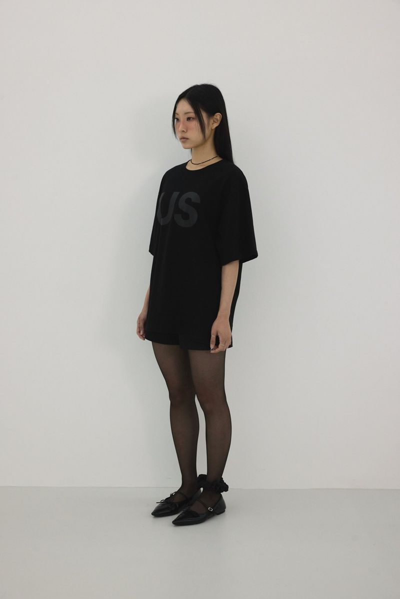 " US " OVER-SIZED TEE ( BLACK ) UNISEX