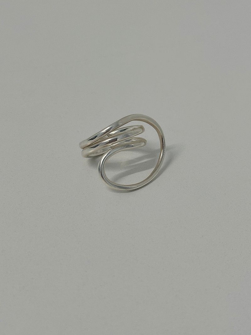 [925silver] Over turn ring