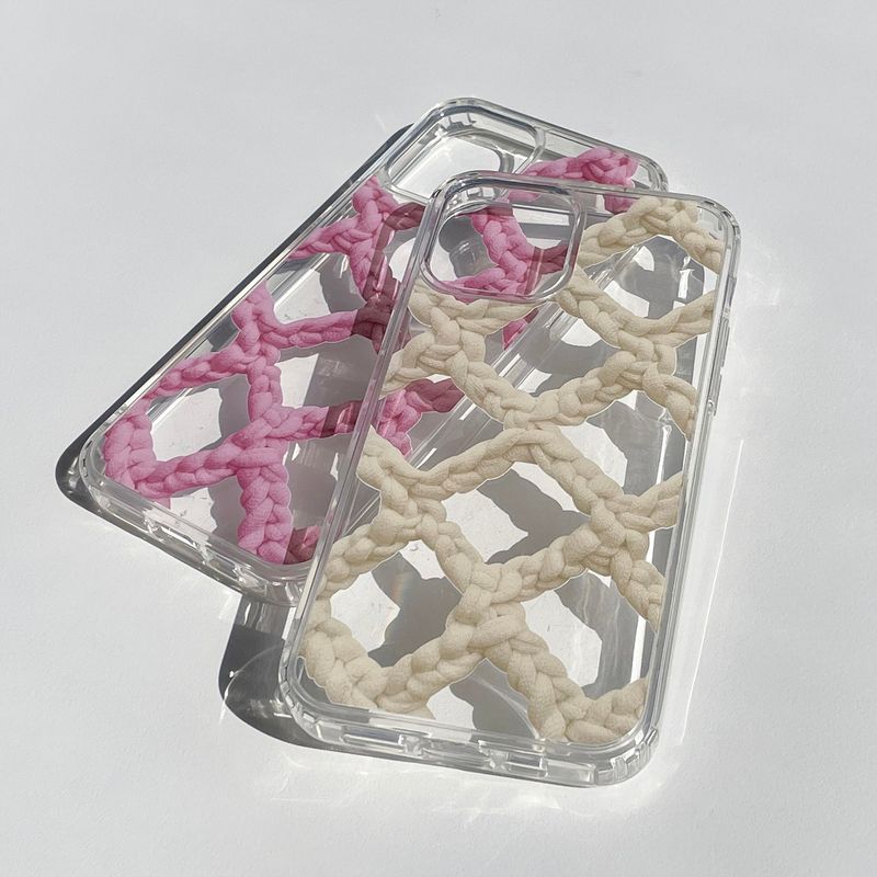 CROCHET NET PHONE CASE_GREEN