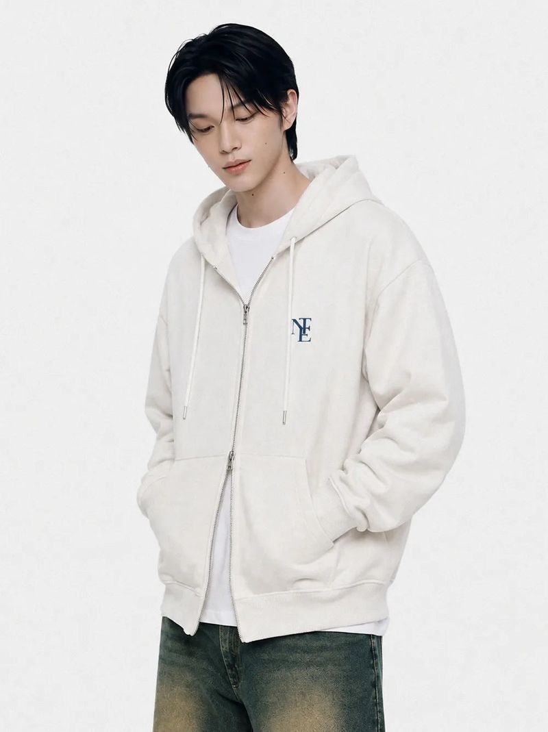NTE mini monogram 2-way zip-up (4color)