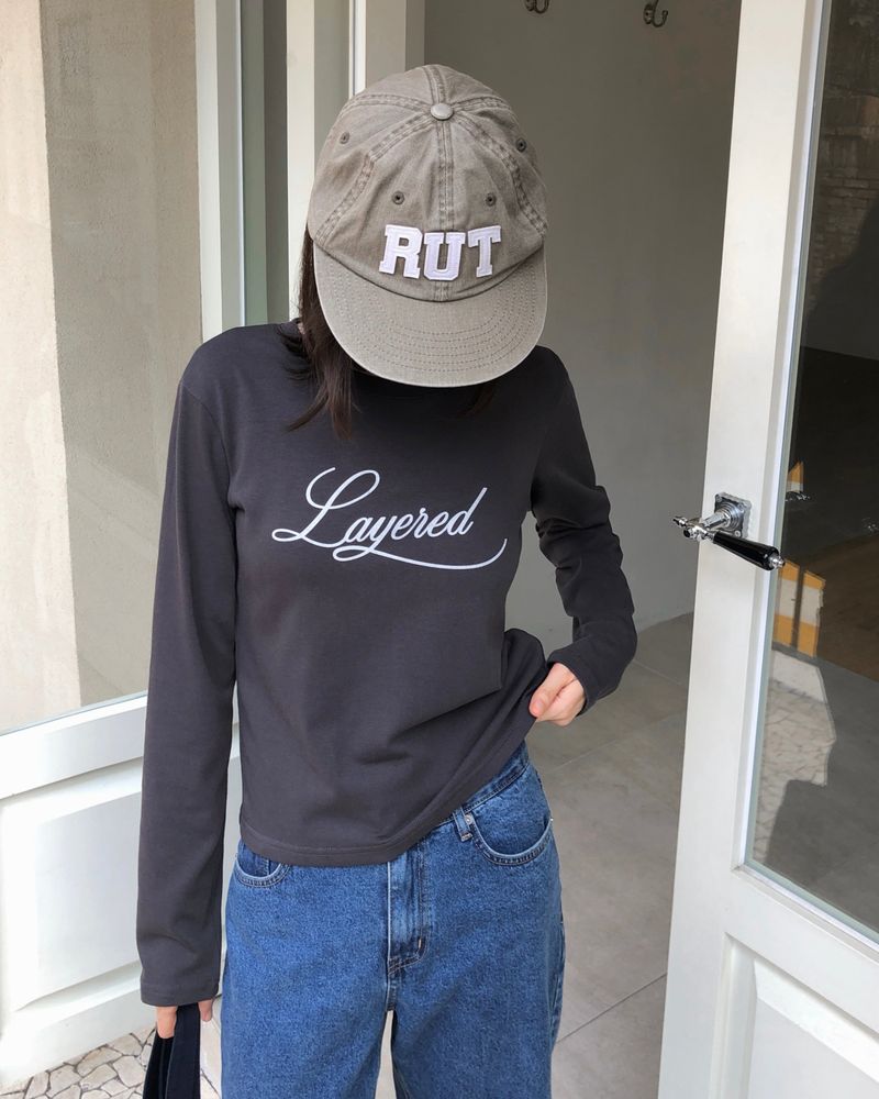 [ORIGINAL] Paper Lettering Long-Sleeve T-Shirt