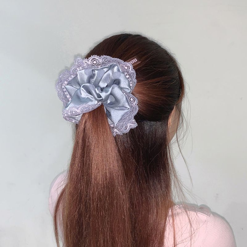 Blue dot Lace Scrunchies