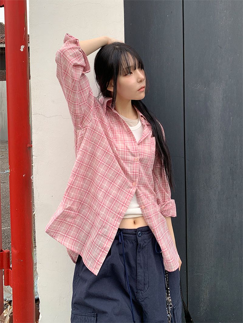 SHIRRING CHECK SHIRT (2C)