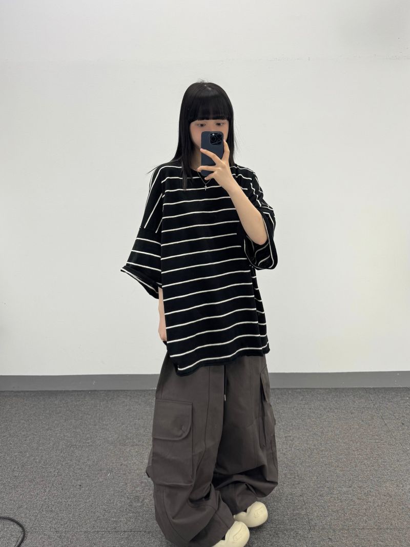 panel big cargo banding pants