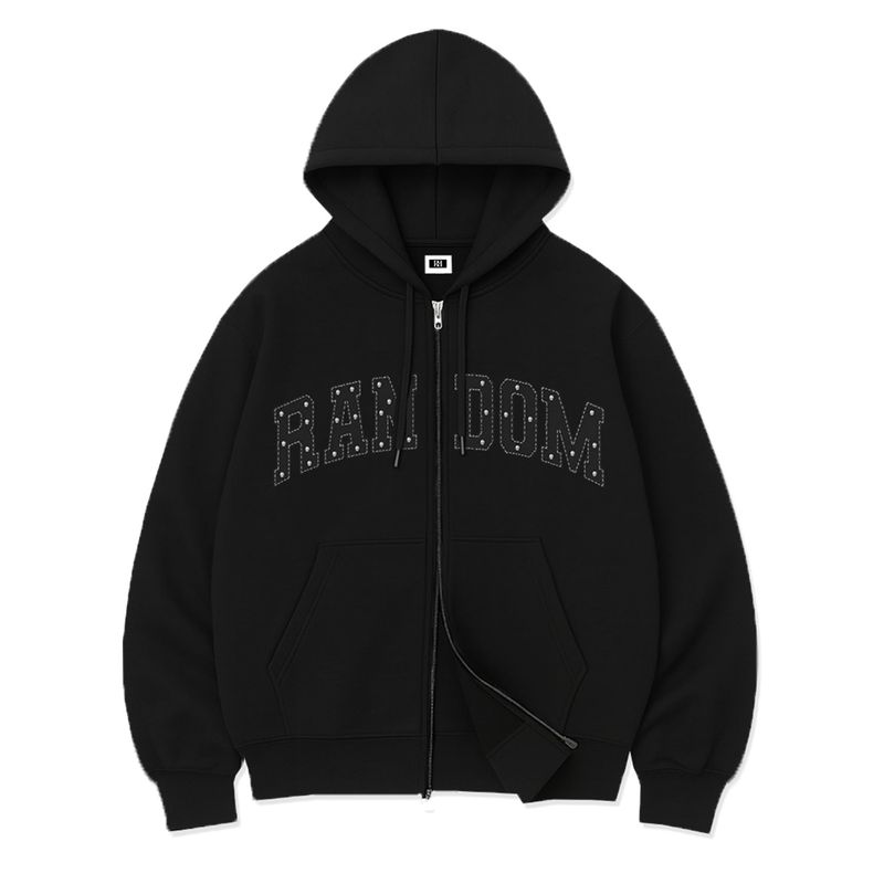 RANDOM STUD ARCH 2-WAY ZIP-UP (2color)