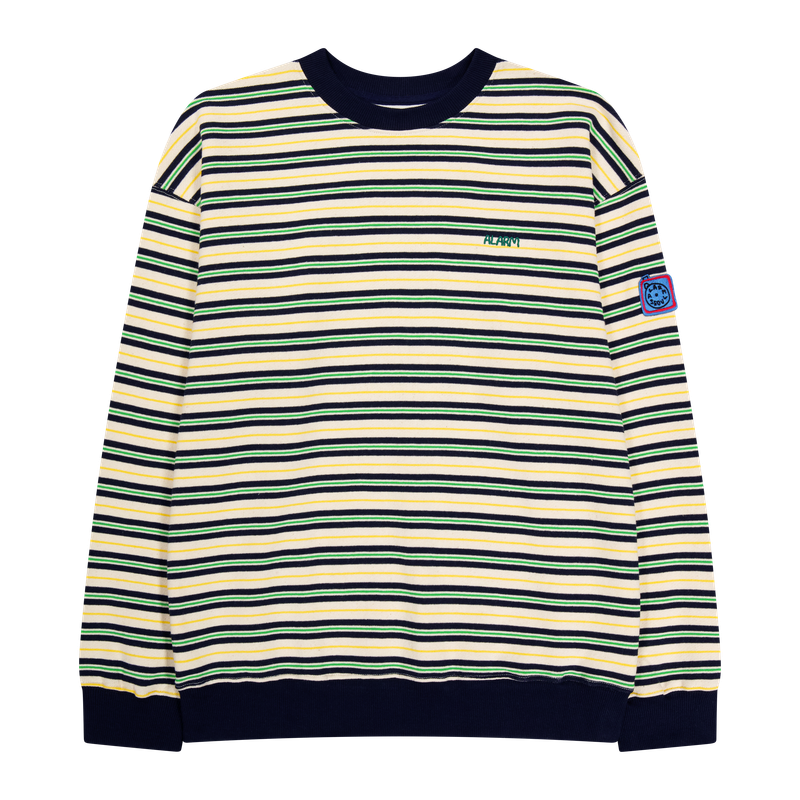 Alarm Multi Stripe Sweatshirt -  Navy