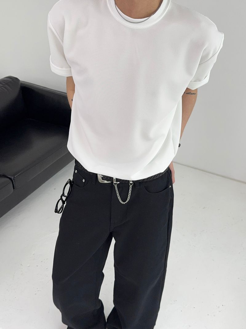 RO Relaxed Semi-Wide Cotton Pants (2C)