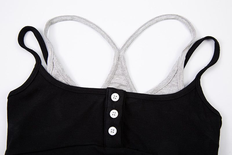 Sera Slim Button Sleeveless