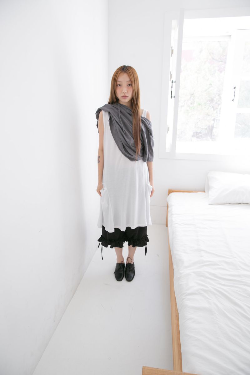 dot jacquard frill pants(2colors)