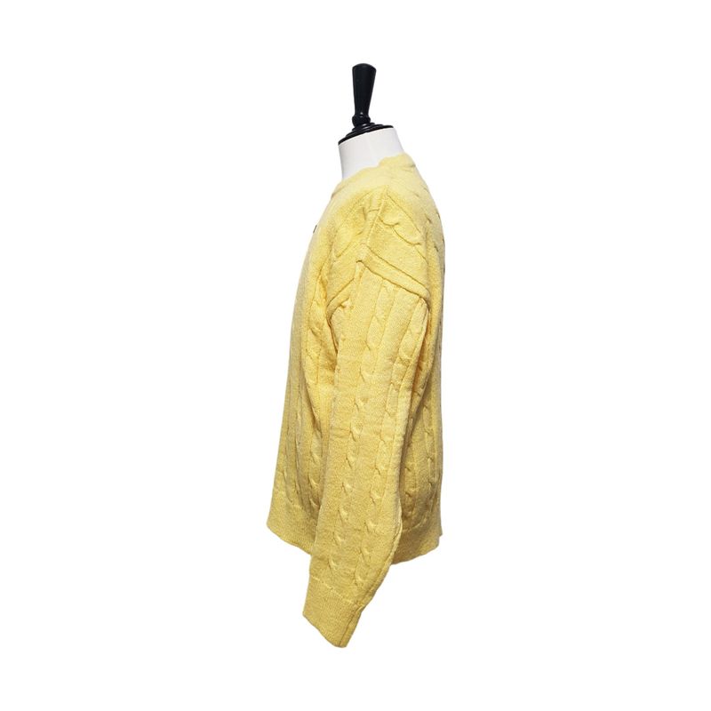 Yellow Cable Knit