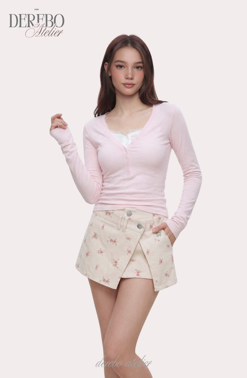 Sugar Flower Mini Pants Skirt