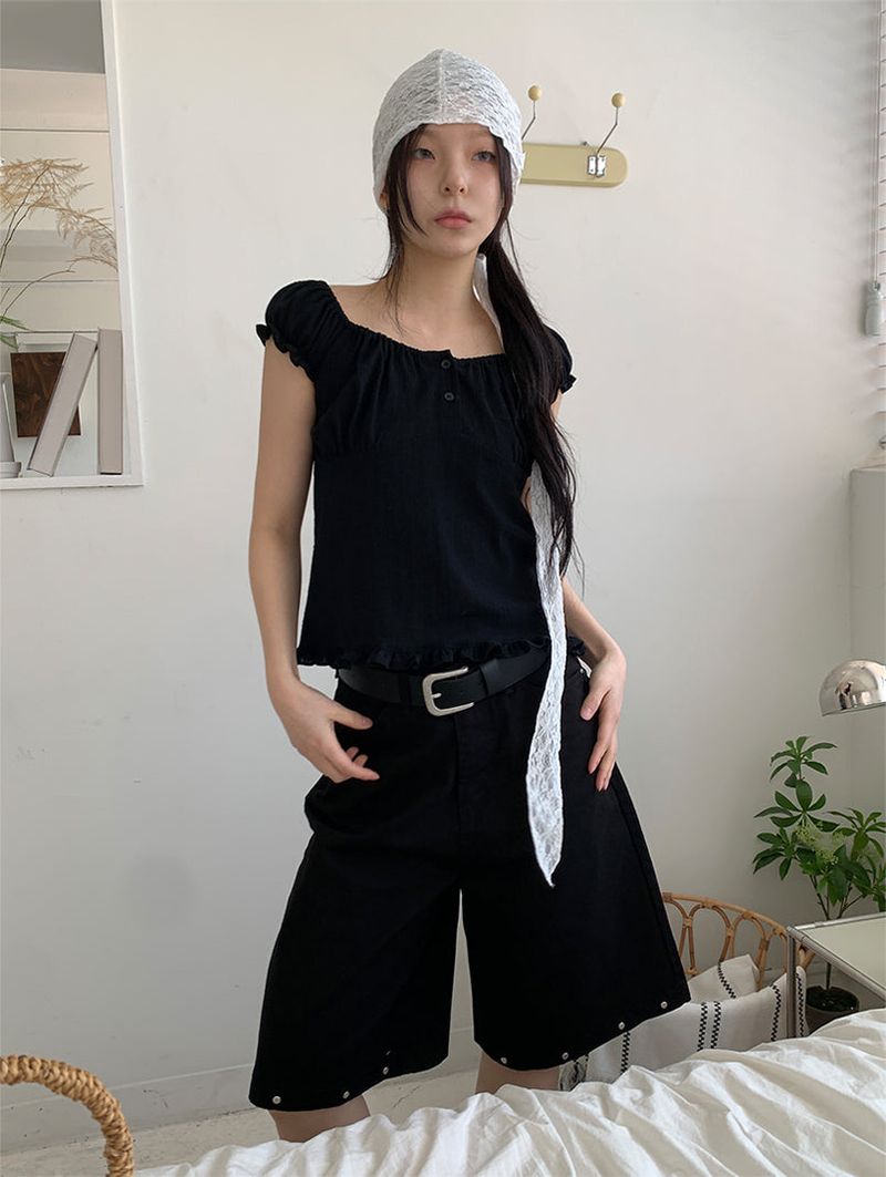 STUD BERMUDA PANTS (2C)