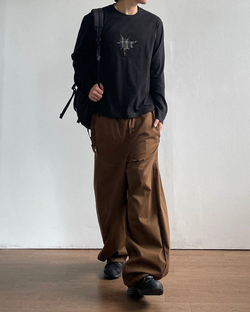 Sans Snap Cotton Pants