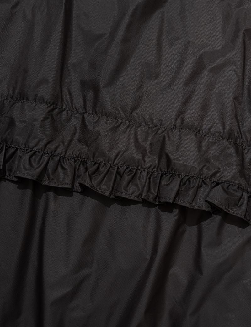 SHINING RUFFLE WINDBREAKER JACKET(BLACK)