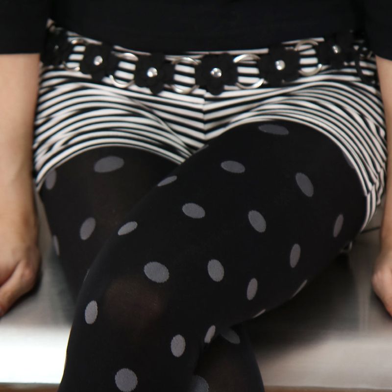 onnitella(オニテラ)の「black & gray pop dot tights (Fashion Accessories)」