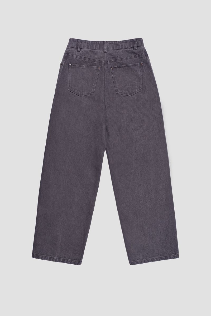 Washed straight leg pants, Ash purple